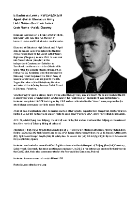A preview of a PDF biography for Lewko, Kazimierz